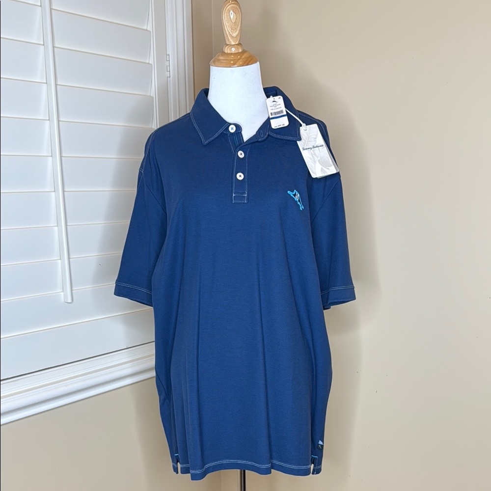 Tommy Bahama Blue Polo Shirt Stylish Comfort